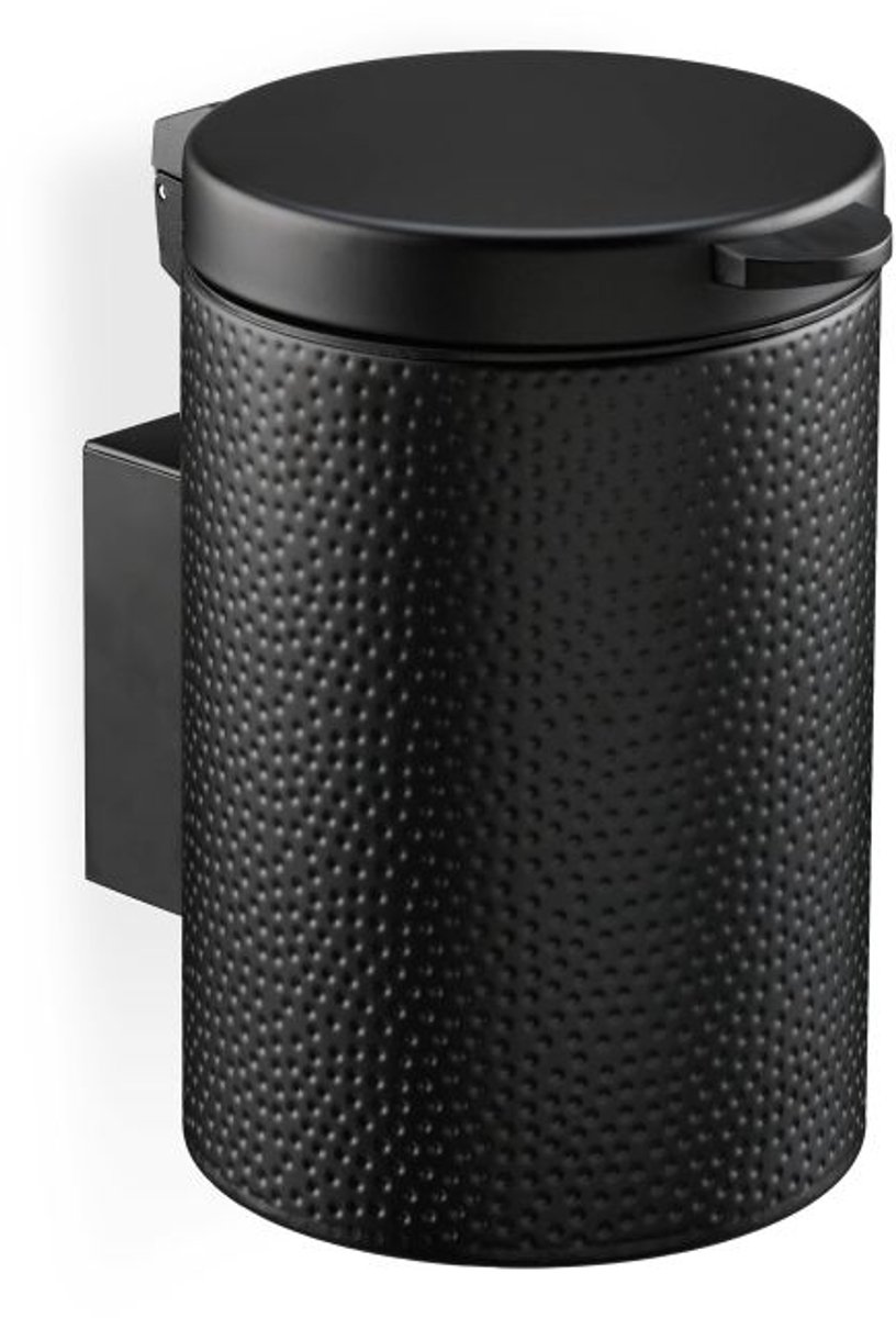 Doodadeals® Prullenmand Hangend – Prullenbak Ophangen met Softclose en Binnenemmer – Badkamer WC 3 L – Zwart