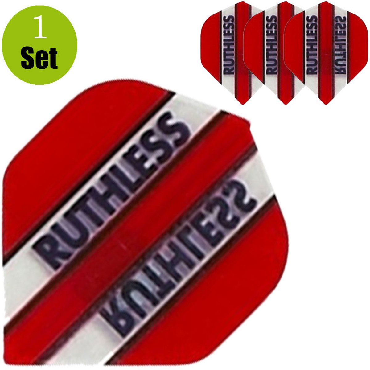 Ruthless Dart Flights - Rood- ()