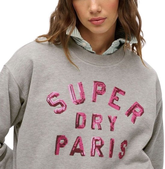 Pull à col roulé à empiècements Varsity Loose Crew Superdry pour femme