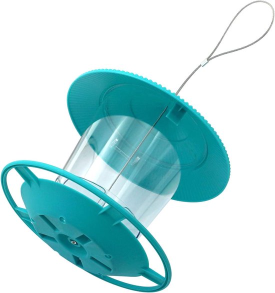 Mangeoire à Graines pour Oiseaux pour l'Extérieur - Mangeoire Suspendue pour Jardin avec Grande Capacité et Orifices d'Alimentation Multidirectionnels
