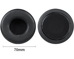 Universele ronde stereokoptelefoonhoes, schuimhoes, oorkappen, vervangingsaccessoires voor hoofdtelefoons-zwart 70mm