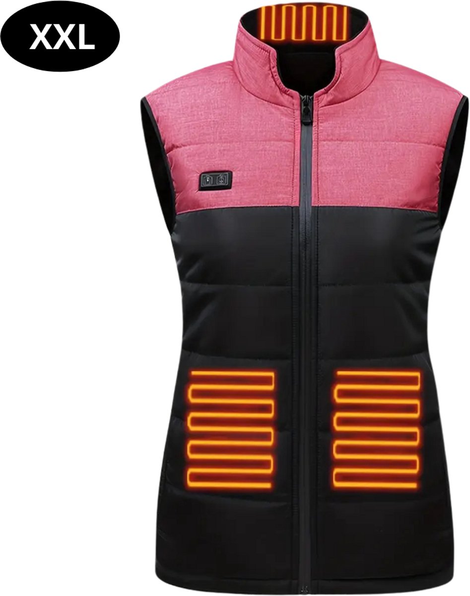 Bovista Verwarmde Bodywarmer Heated Vest Elektrische Bodywarmer Extra Warm Water Afstotend Oplaadbaar Dames Zwart