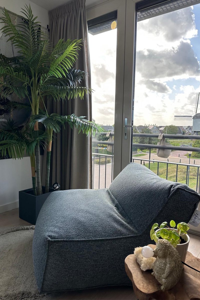 Zaque Luxe indoor zitzak stoel - Melle Chair XL Beanbag Grijs