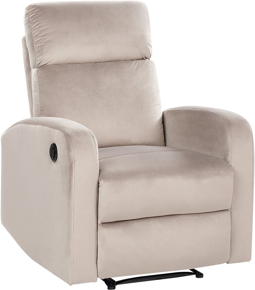 VERDAL - Relaxfauteuil elektrisch - Taupe - Fluweel