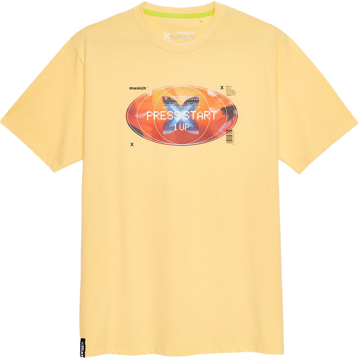 Munich Oversize Arcade Streetwear T-shirt Met Korte Mouwen Geel M Man