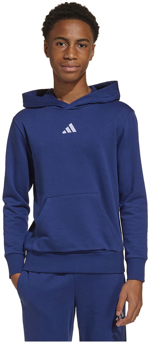 Adidas Essentials Small Logo Hoodie 9-10 Years Jongens Meisjes Blauw