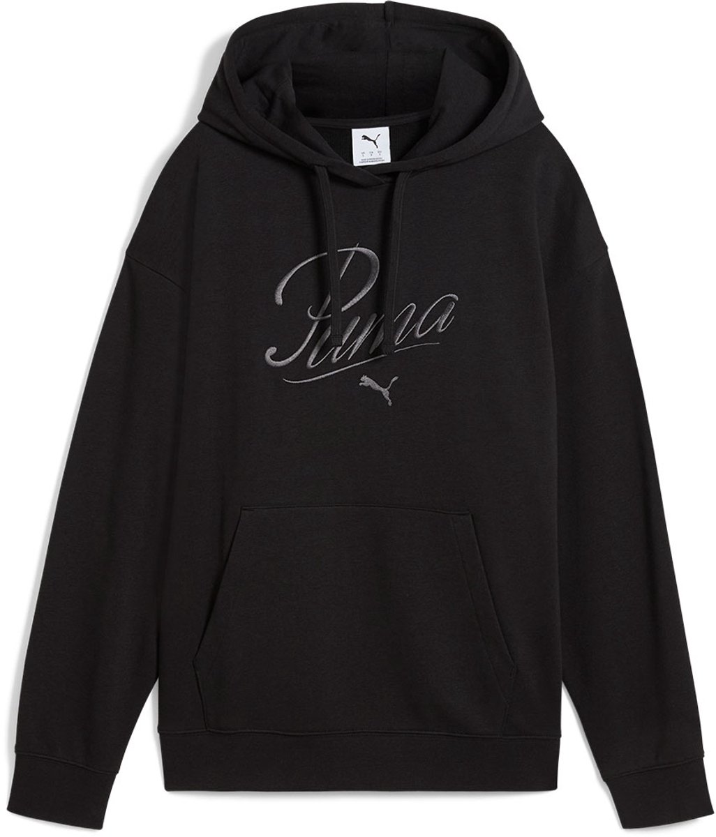 Puma Ess Script Comfort Hoodie XS Vrouw Zwart