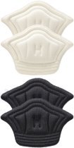 Hielzooltjes | Verdikt hielkussen | Kleur Zwart + Beige - Wit | Hielbeschermers | Te grote schoen opvullen | Anti-slip | Schoenmaat Universeel | Hiel beschermers |Hielkussens