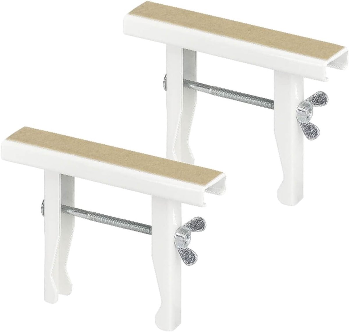 Siwitec universele radiatorbeugel 150 x 32 x 1,25 mm, set van 2, voorgemonteerd, wit, radiatorbeugel