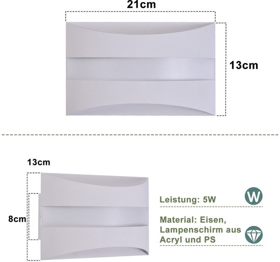 Lumière Wandlamp Nathalie Wit | Wandlamp Binnen | Wandlamp Woonkamer Wandlamp Slaapkamer Wandlampen
