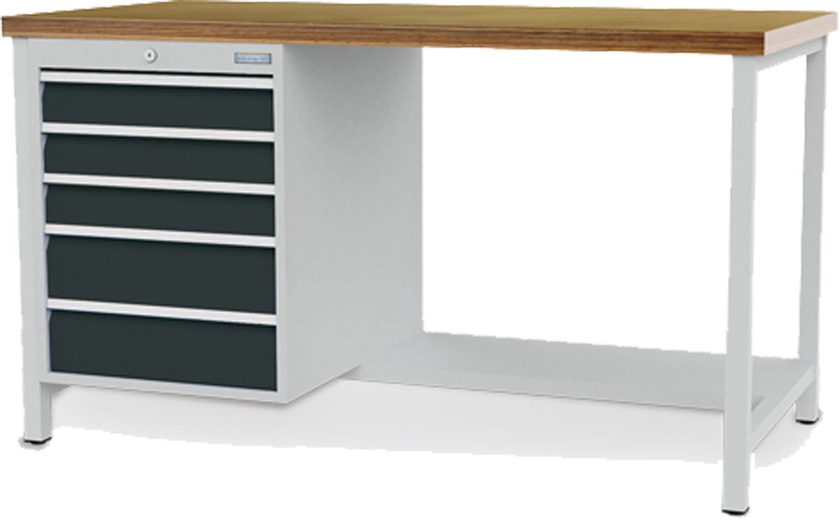Bedrunka+Hirth Box-type werkbank breedte 1.500 mm R 18-24 5x lade...