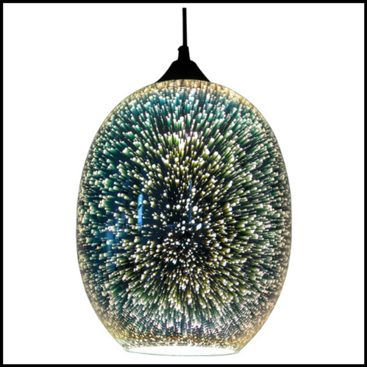 3D glazen hanglamp - Moderne Minimalistische Plafondlamp - Bar & Woonkamer Decoratie - Kerst & Feestverlichting - Verstelbare Kabel - E27 Fitting - Creatief Design - 22-32 cm