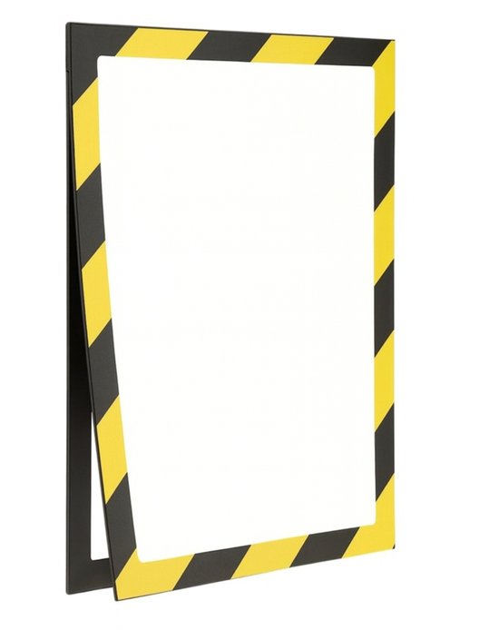 Foto: A4 magneetlijst geel zwarte magneetframe magnetische display magframe a4 zwart geel