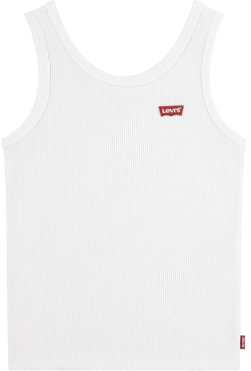 Levi´s ® Kids Meet And Greet Ribbed Mouwloos T-shirt 5 Years Meisjes Wit