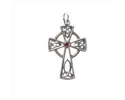 Zilveren keltisch kruis met zirkonia(K459)