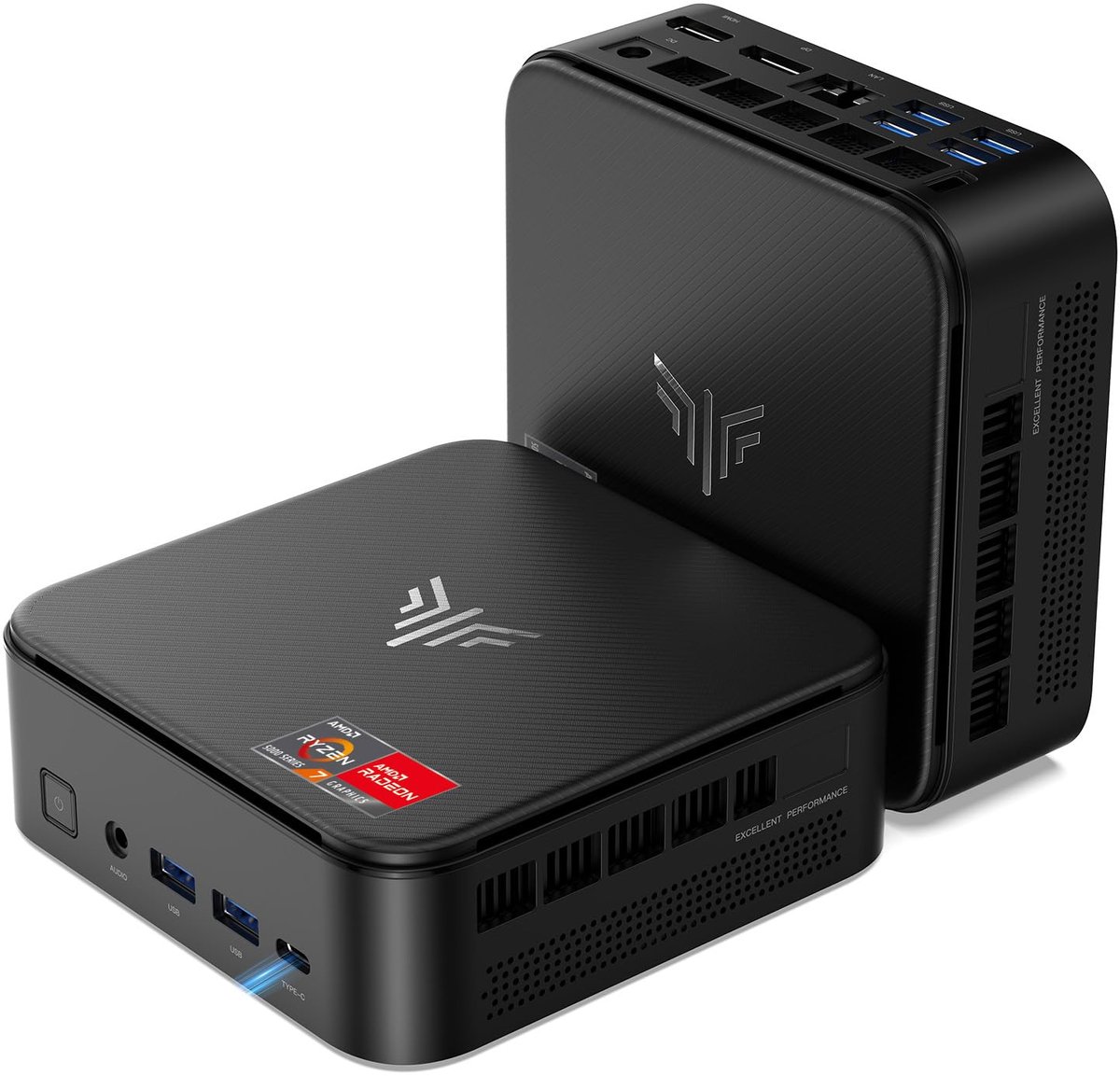 NiPoGi E3B Mini PC AMD Ryzen 7 7730U (tot 4.5 GHz), 16 GB DDR4