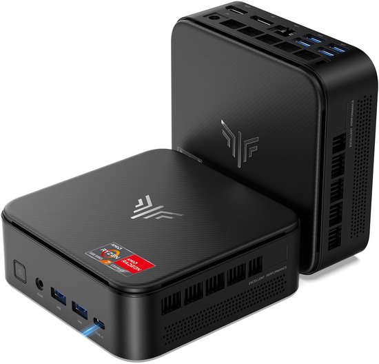 NiPoGi E3B Mini PC AMD Ryzen 7 7730U (tot 4.5 GHz), 16 GB DDR4