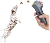 Relaxdays snoepjes schieter - interactief hondenspeelgoed - dierensnoepjes schieter grijs