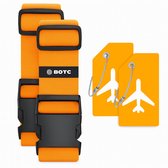 Sangle De Bagage TSA à Combinaison - Réglable En Polyester Orange Pour Sécuriser Valises