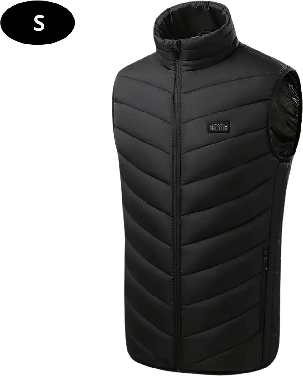 Bovista Verwarmde Bodywarmer Heated Vest Elektrische Bodywarmer Extra Warm Water Afstotend Oplaadbaar Heren Zwart
