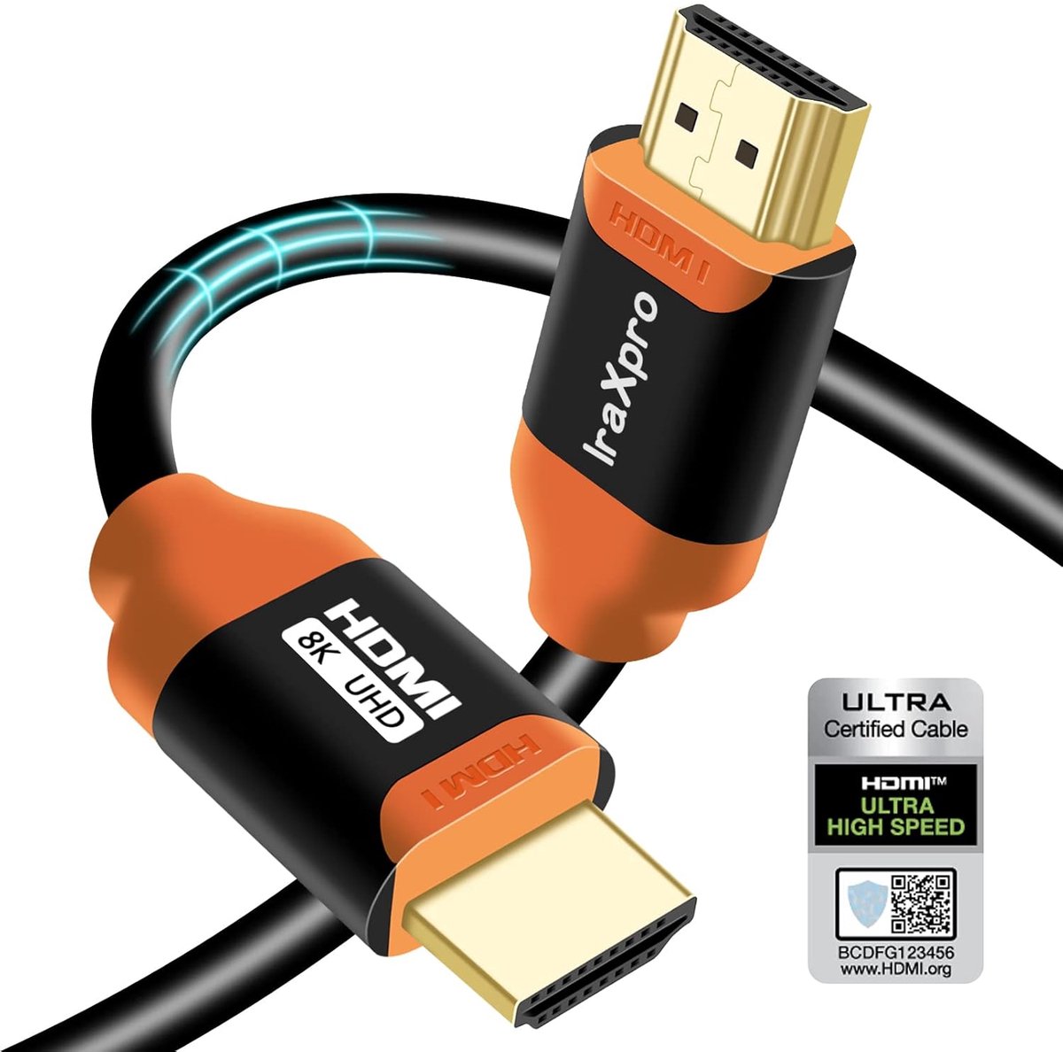 IraXpro HDMI 2.1-kabel 8K 3M Ultra High Speed 48Gbps met ethernet