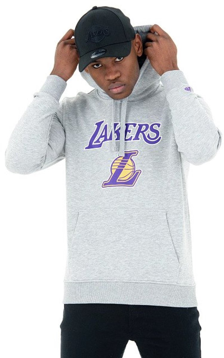New Era Nba Regular Los Angeles Lakers Hoodie S Man Grijs