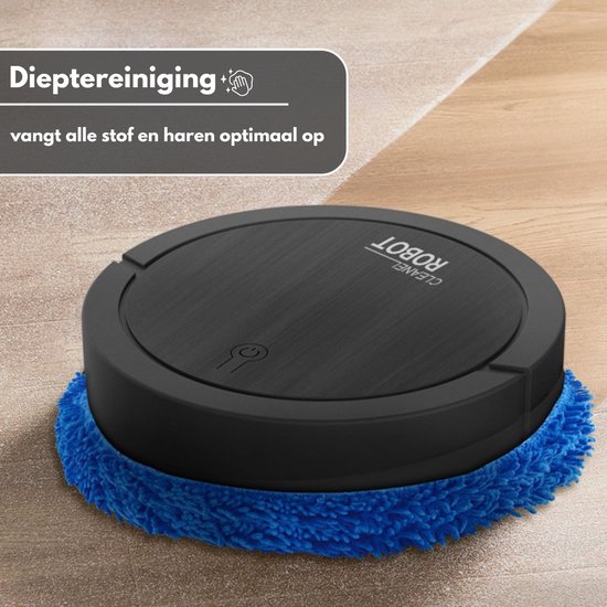 Slimme Robotstofzuiger en Dweil 2-in-1 Zwart - Slimme - €59,95