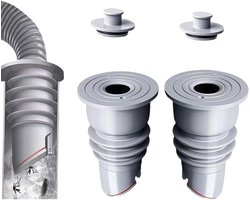 35-40mm Wasmachine Afdichting Slangstop, Grijs Afvoerslang voor Wasmachine Afvoerslangafdichting Wasmachine, Rioolbuisafdichting voor Afvoerputje Wasmachine Afvoerafdichting Siliconen