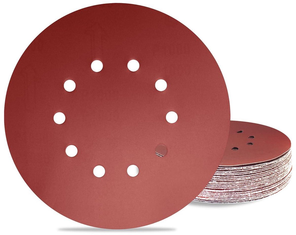 Allecto plus - Schuurpapier set met klittenband, 225 stuks, voor excentrische schuurmachine