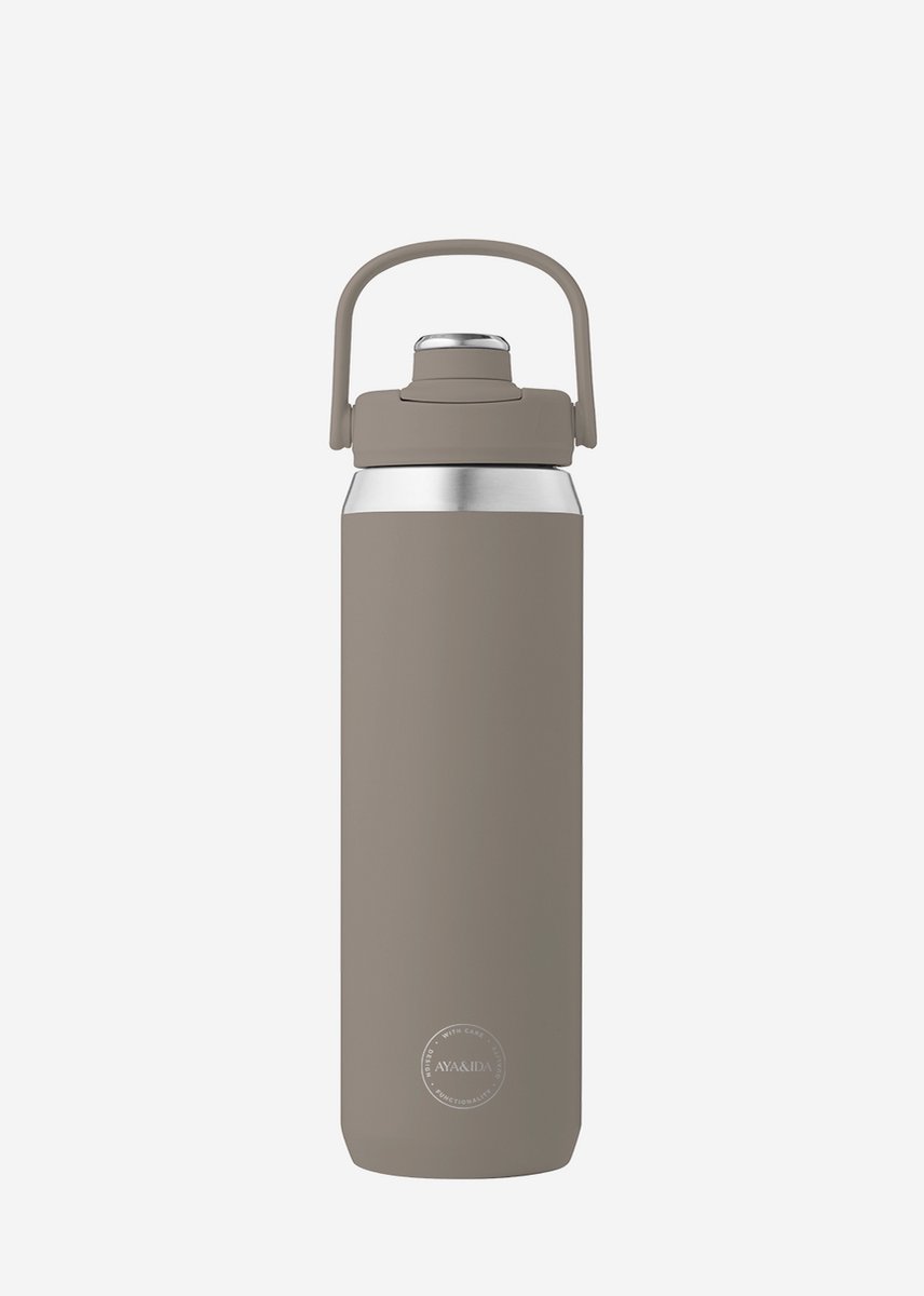 AYA&IDA - Sports Bottle - Drinkfles - Thermosfles - waterfles - RVS - 700 ml - Driftwood