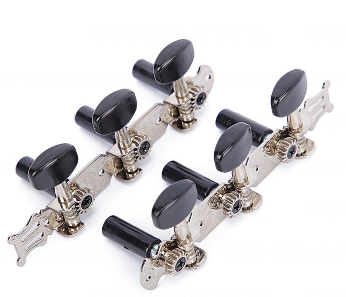 WK Stemmechaniek met marmeren knoppen- Voor klassieke gitaar-akoestische gitaar-Zilver