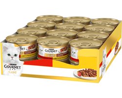 Gourmet Gold Cassolettes - Kattenvoer Natvoer - Rund & Kip - 24 x 85 g