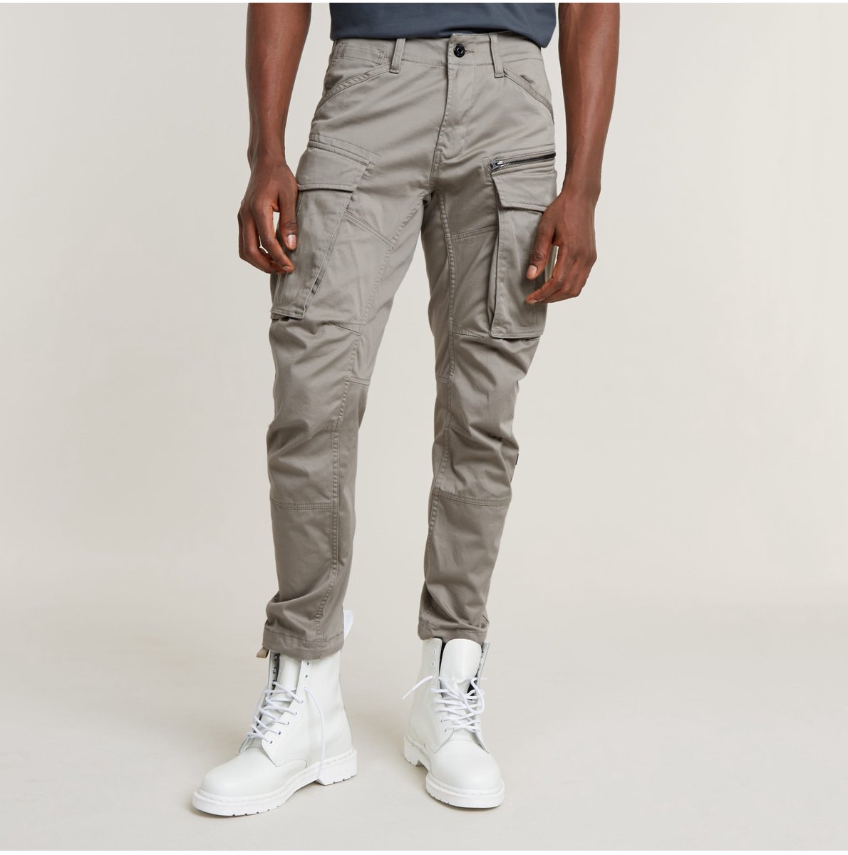 G-Star Rovic 3D Reguliere Tapered Broek donkergrijs Elephant Skin