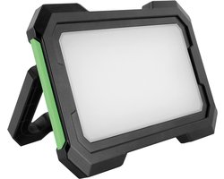 HARDY LED - Draadloze Bouwlamp op accu - Oplaadbaar en kantelbaar - Zwart/groen - IP54