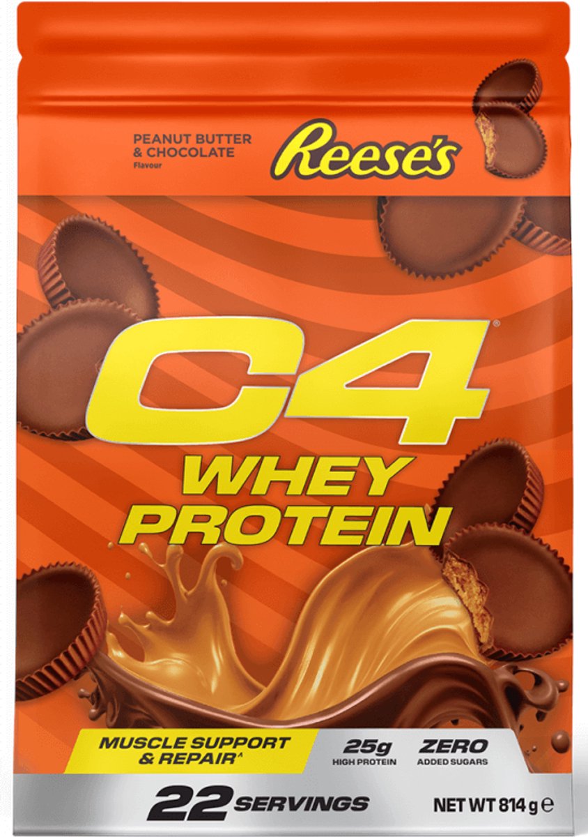 C4 Whey Protein - Eiwitpoeder - Proteine Shake - Proteine Poeder - Reese Peanut Butter - 814 gram (22 porties)