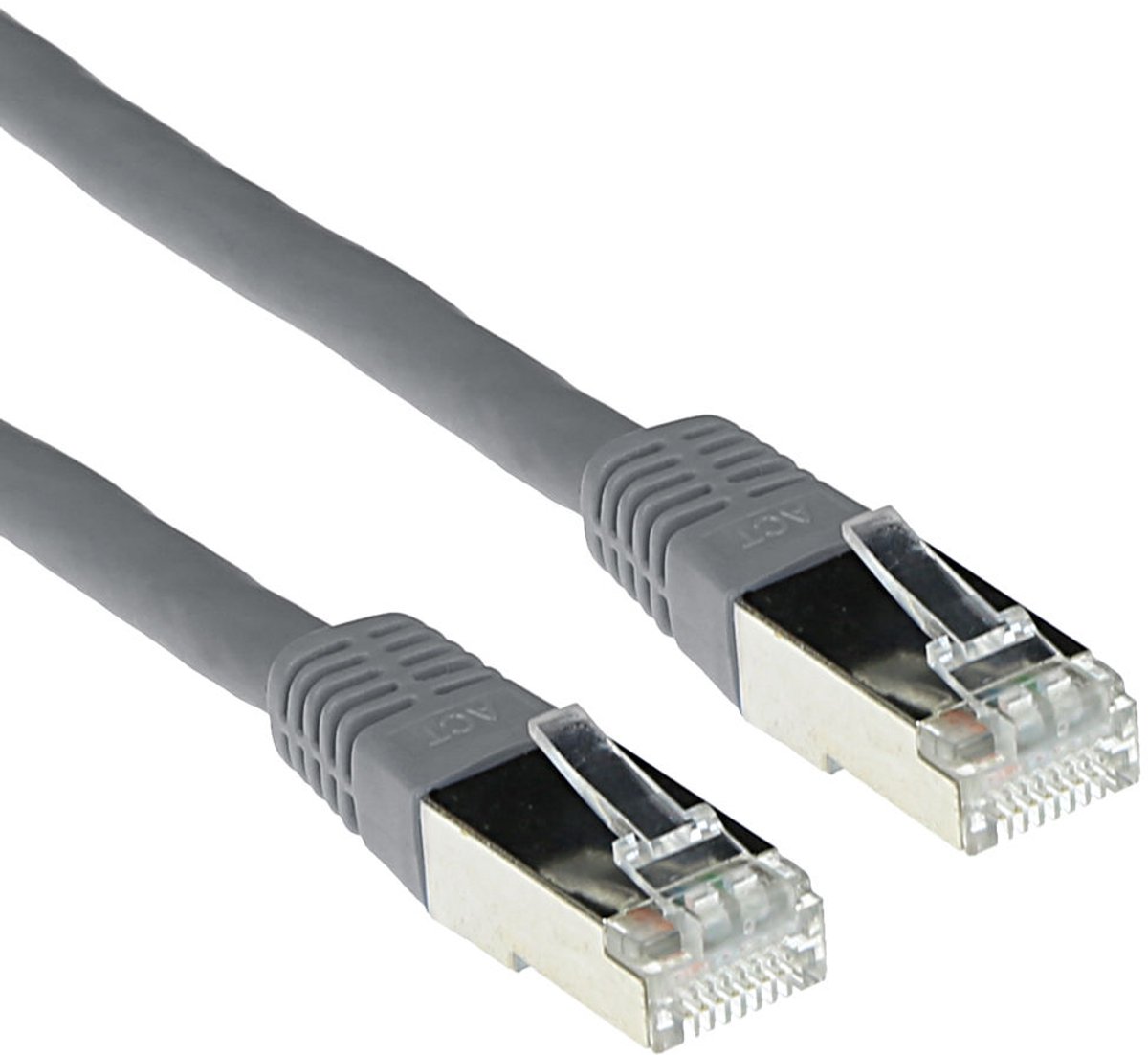ACT Grijze 1 meter LSZH F/UTP CAT5E patchkabel met RJ45 connectoren FB2001