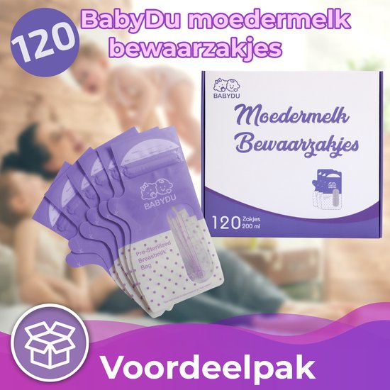 Sacs de rangement pour lait maternel BabyDu - Sacs d' Allaitement - 150 pièces