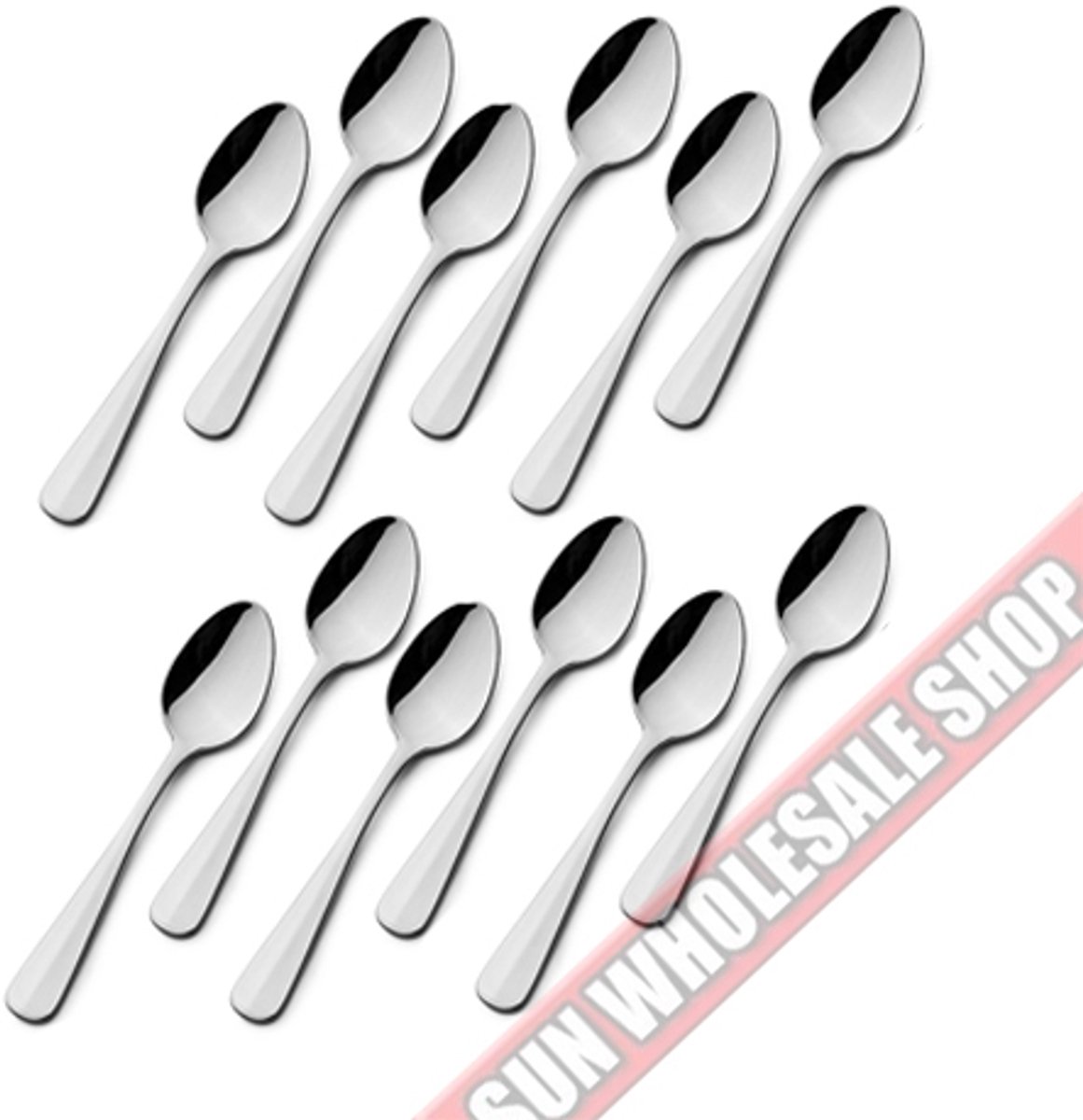 12-delige demitasse lepelset 18/10 SS