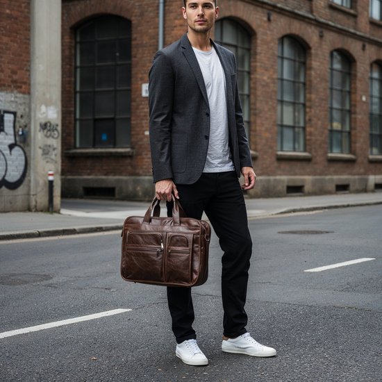 Sac en cuir cognac Topline