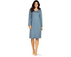 Comtessa - Dames nachthemd - Interlock - Lange mouw - Blauw - Maat 46