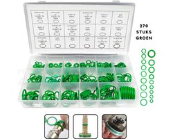 270-delige O-ring Set – NBR Rubber Afdichtringen – 18 Maten – Hittebestendig, Oliebestendig – O-ringen voor Auto, Airconditioning, Sanitair, Compressoren