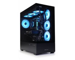 AMD Ryzen 9 7900X High-End Game PC WATERKOELING - RX 9060 XT 16GB - 32GB DDR5 RAM - 2TB Gen4 SSD - WIFI/Bluetooth - Sharkoon AK6 RGB Black Aquarium Case