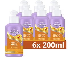 Andrélon leave in haarcreme - Perfecte Krul-verrijkt met kokosolie & glycerine- 6 x 200 ml