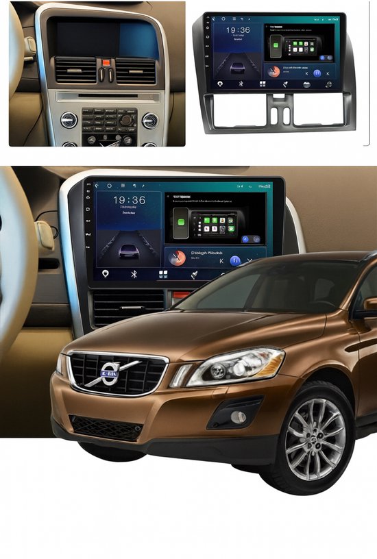 ADIVOX 9 inch geschikt voor Volvo XC60 2008-2013 Android 15 4GB/64GB 8CORE CarPlay/Auto/WiFi/RDS/DSP/5G/QLED/DAB+