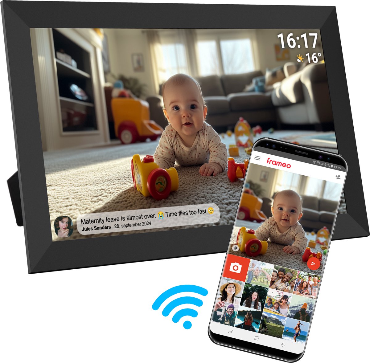 Denver Digitale Fotolijst 15.6 inch - XL - Full HD - Frameo - Denver - €127,39