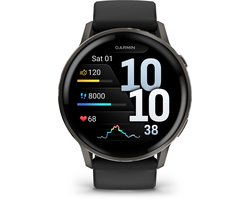 Garmin Venu 4 - Multisport smartwach - 45 mm - AMOLED - Slate Grijs/Zwart