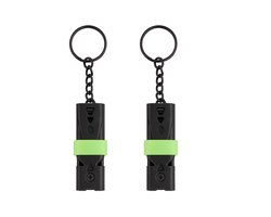 Estacks wolvenfluitje - noodfluitje - 135 dB - 2x Persoonlijke alarmen - pepperspray - zelfverdediging - alarm sleutelhanger - glow in the dark