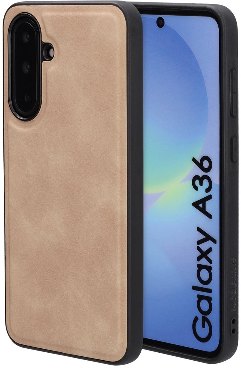 Mobiparts Classic Backcover geschikt voor Samsung Galaxy A36 Moonstone - Beige - MagSafe