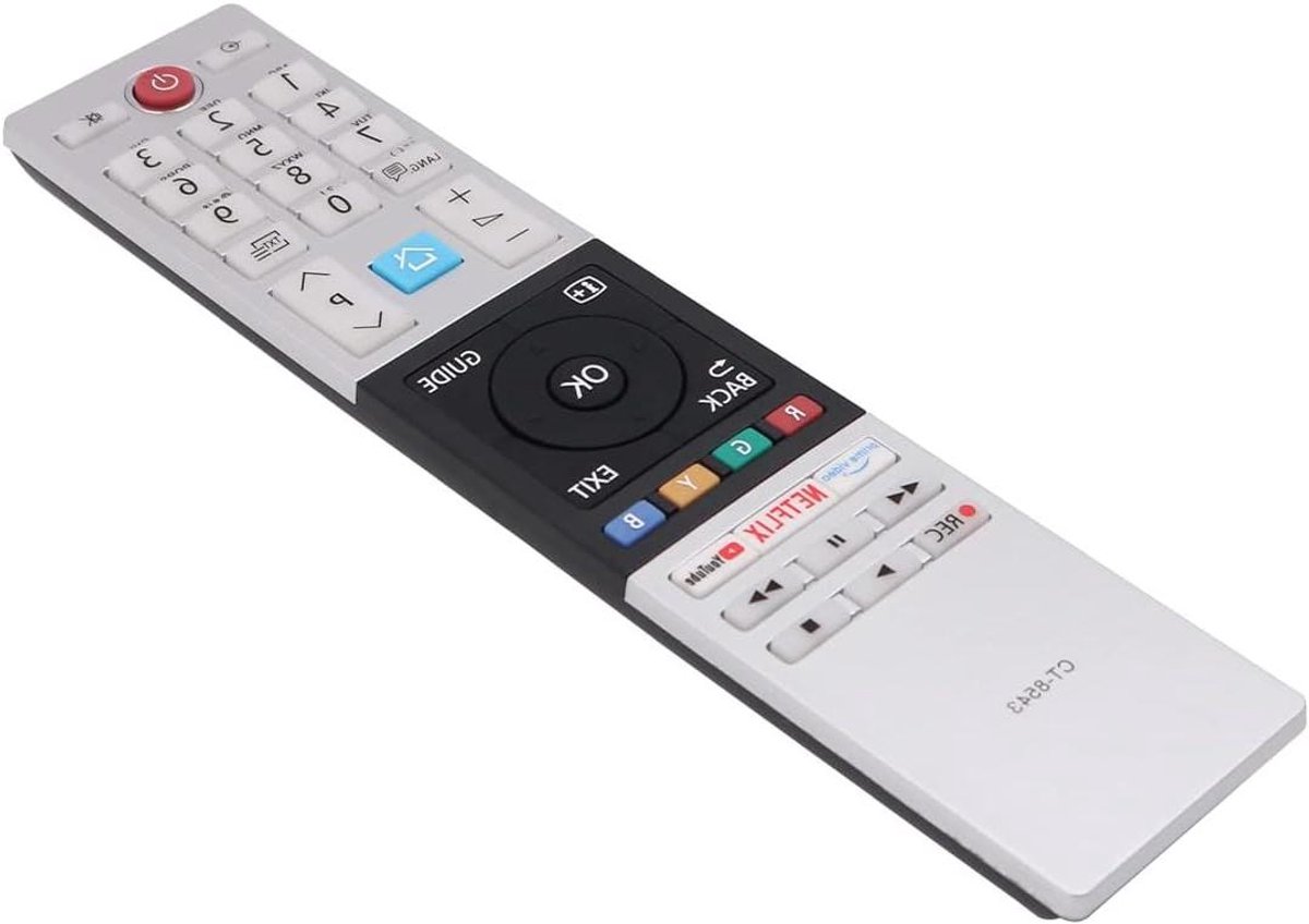 Vervangende afstandsbediening Toshiba TV - Compatibel met CT-8533 8543 8528 8521 8541 8516 - Eenvoudig in gebruik - ShopVlot