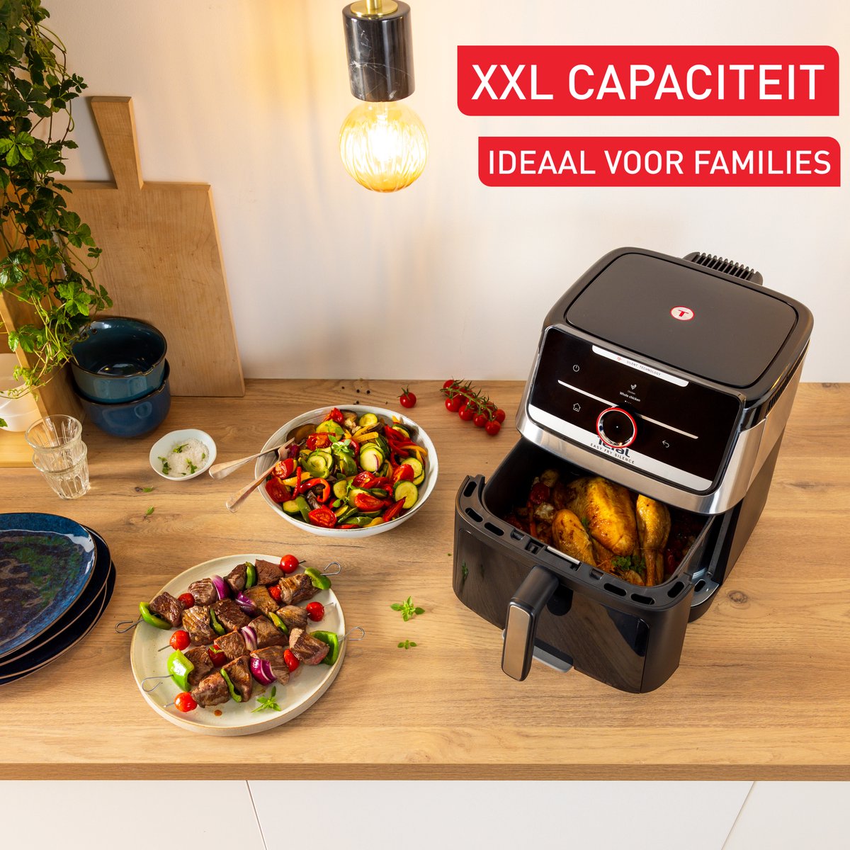 Tefal Easy Fry Smart & Silence XXL EY876D - Stille Airfryer XXL - 7L - 1700W - 55 Programma's - Tot 8 Personen — afbeelding 5
